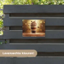 Dessert - Chocolade - Zoet - Eten tuinposter los doek klein -sfeer3