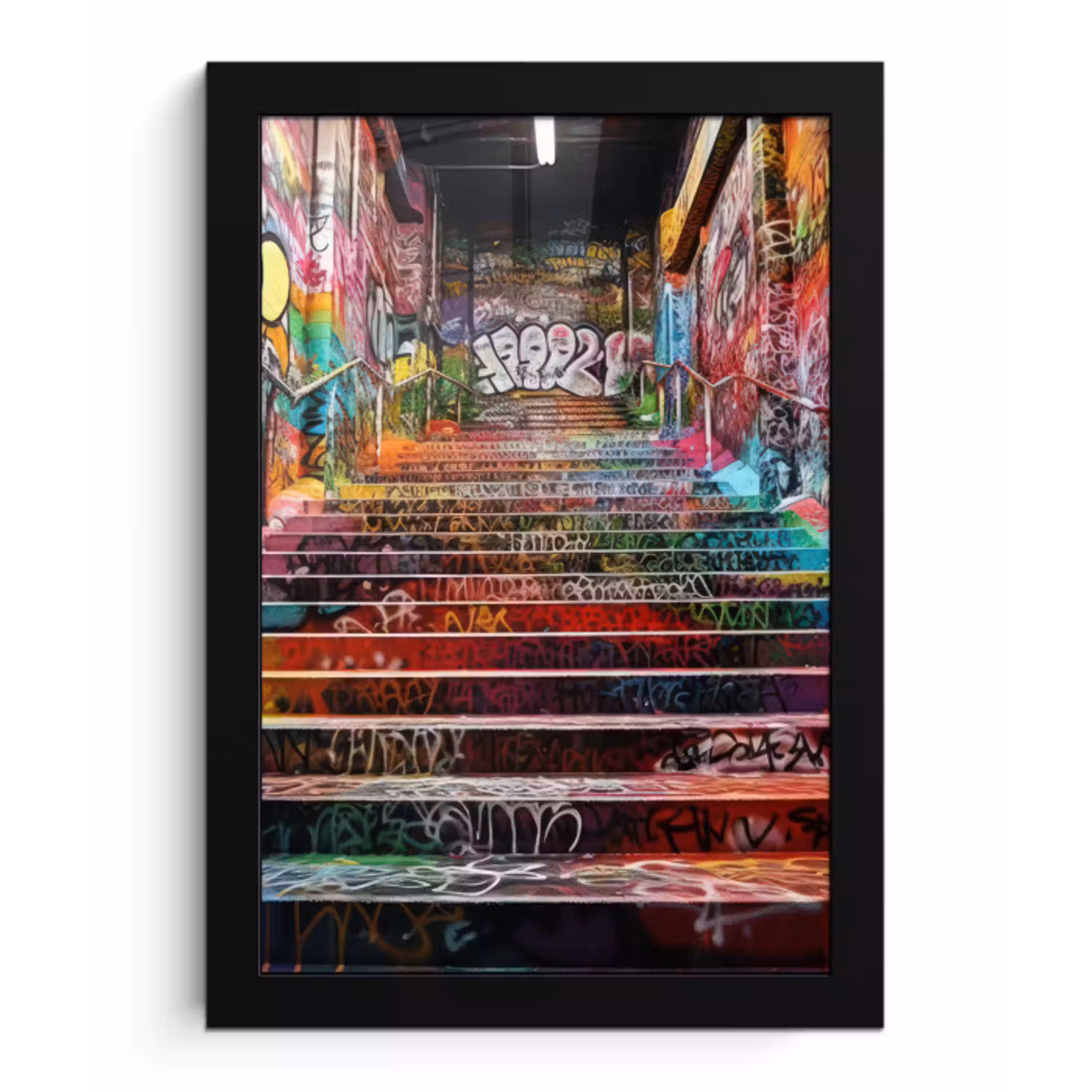 Trap - Graffiti - Kleuren - Kunst fotolijst zwart zonder passe partout klein -3d