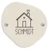 Huis illustratie - Modern Naambord Organisch middel -3d