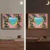 Hart - Zee - Muur Light Box met batterij (Wandlamp) middel -sfeer3