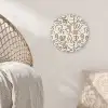 Abstract - Beige - Patroon - Donkerbruin Wandcirkel plexiglas klein 852 -sfeer5