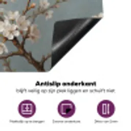 Botanisch - Stilleven - Blauw Inductie beschermer vinyl 3mm klein -zzzzzzz-cc-onderkant