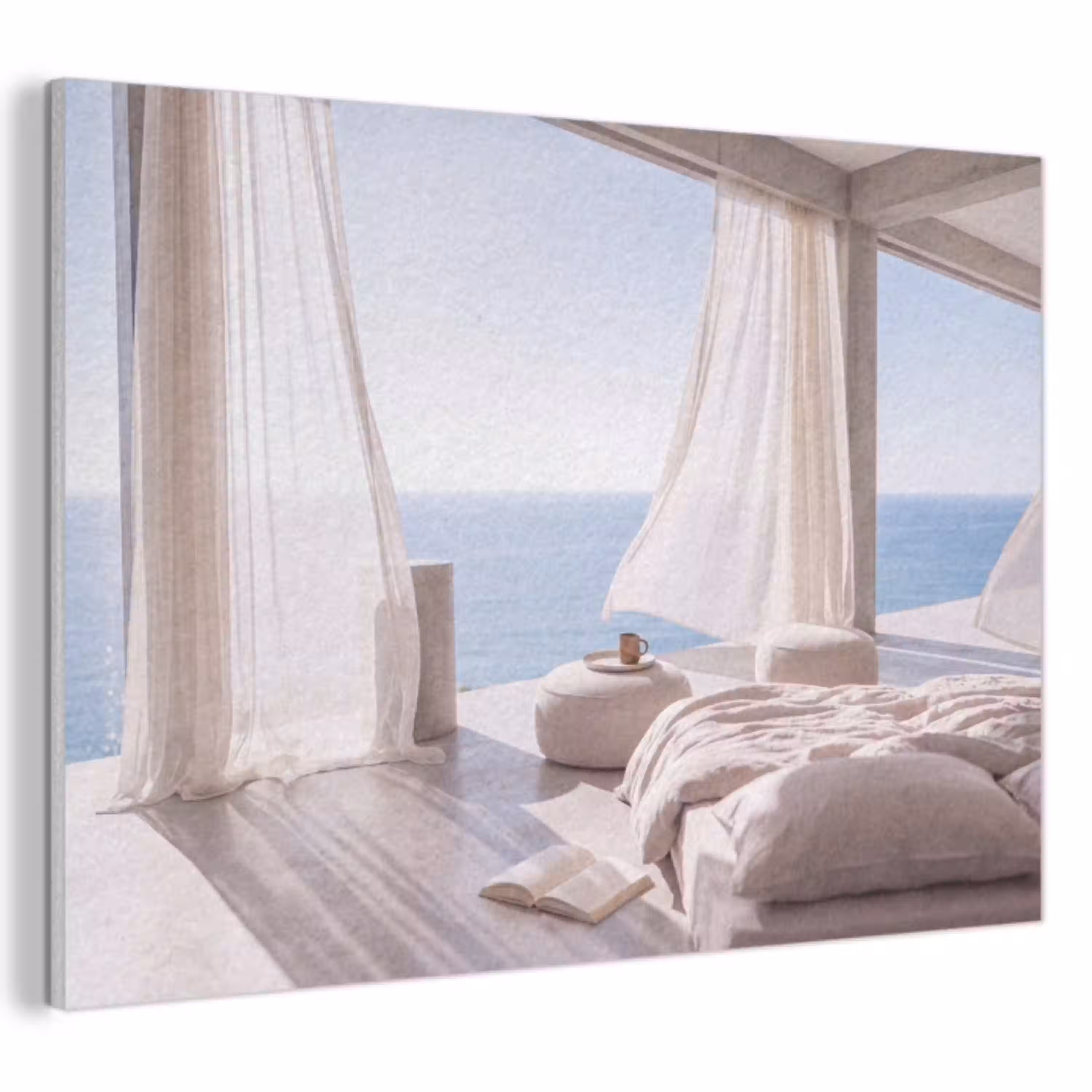 Interieur - Zeezicht - Modern - Rust - Beige PET vilt klein -3d
