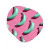Bananen - Patroon - Blauw - Roze Wandcirkel Organisch Forex 3mm klein -3d