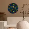 Bliksemschichten - Oranje - Dinosaurussen Wandcirkel kunststof plaat 5mm dik klein -sfeer1