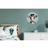 Koe - Zwart - Wit - Kok Wandcirkel aluminium klein -slaapkamer