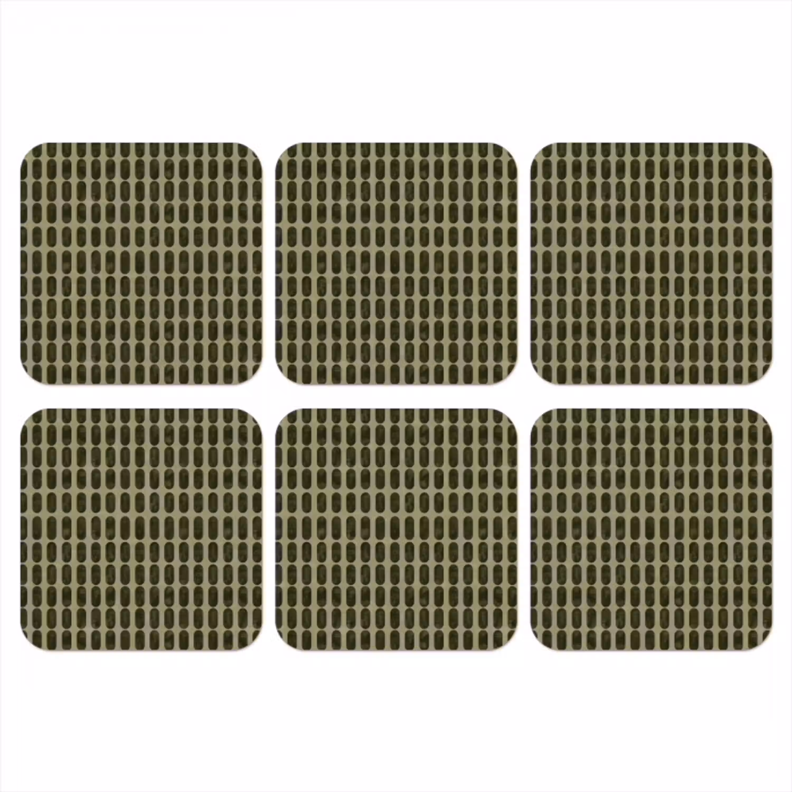 Ritmisch - Effect - Groen onderzetter kurk middel 366 -3d