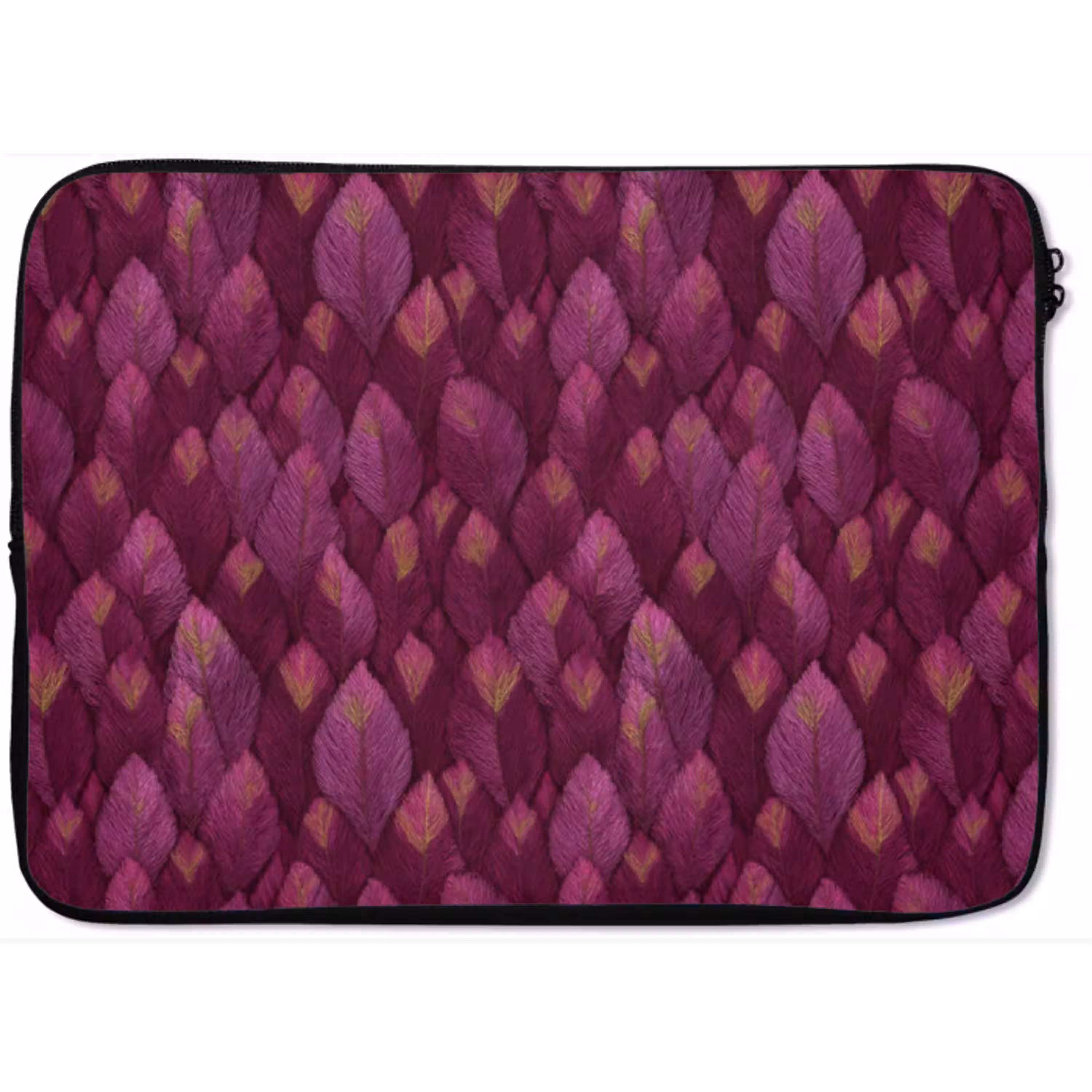 Bladeren - Patroon - Burgundy laptophoes neopreen klein 279 -zkaufland3dotto