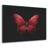 Vlinder - Rood - Minimalistisch Textielframe zwart klein -3d