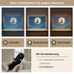 Heks - Volle maan - Sterrenhemel Light Box met batterij (Wandlamp) middel -USP_lichtkleurDE