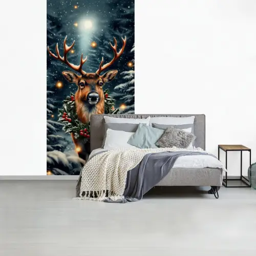 Kerst - Magie - Bos - Kleurrijk fotobehang vinyl groot -slaapkamer