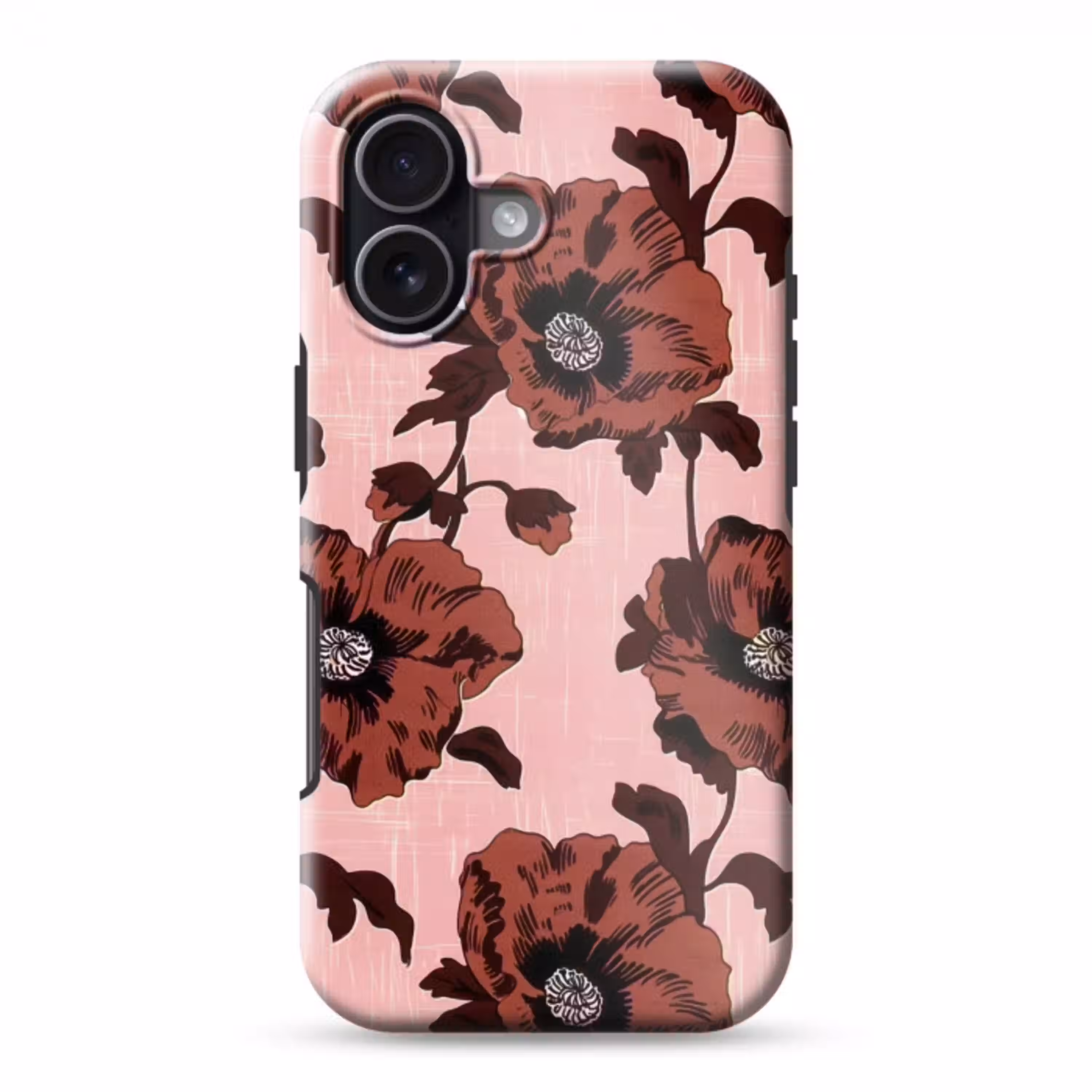 Bloemen - Retro - Rood Toughcase MagSafe Apple iPhone 17 klein 1017 -3d