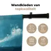 Kitesurfer - Oranje - Zee - Lucht Wandkleed katoen klein -sfeer2