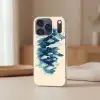 Vissen - Minimalistisch - Blauw Telefoonhoesje iPhone 17 Pro klein -sfeer2