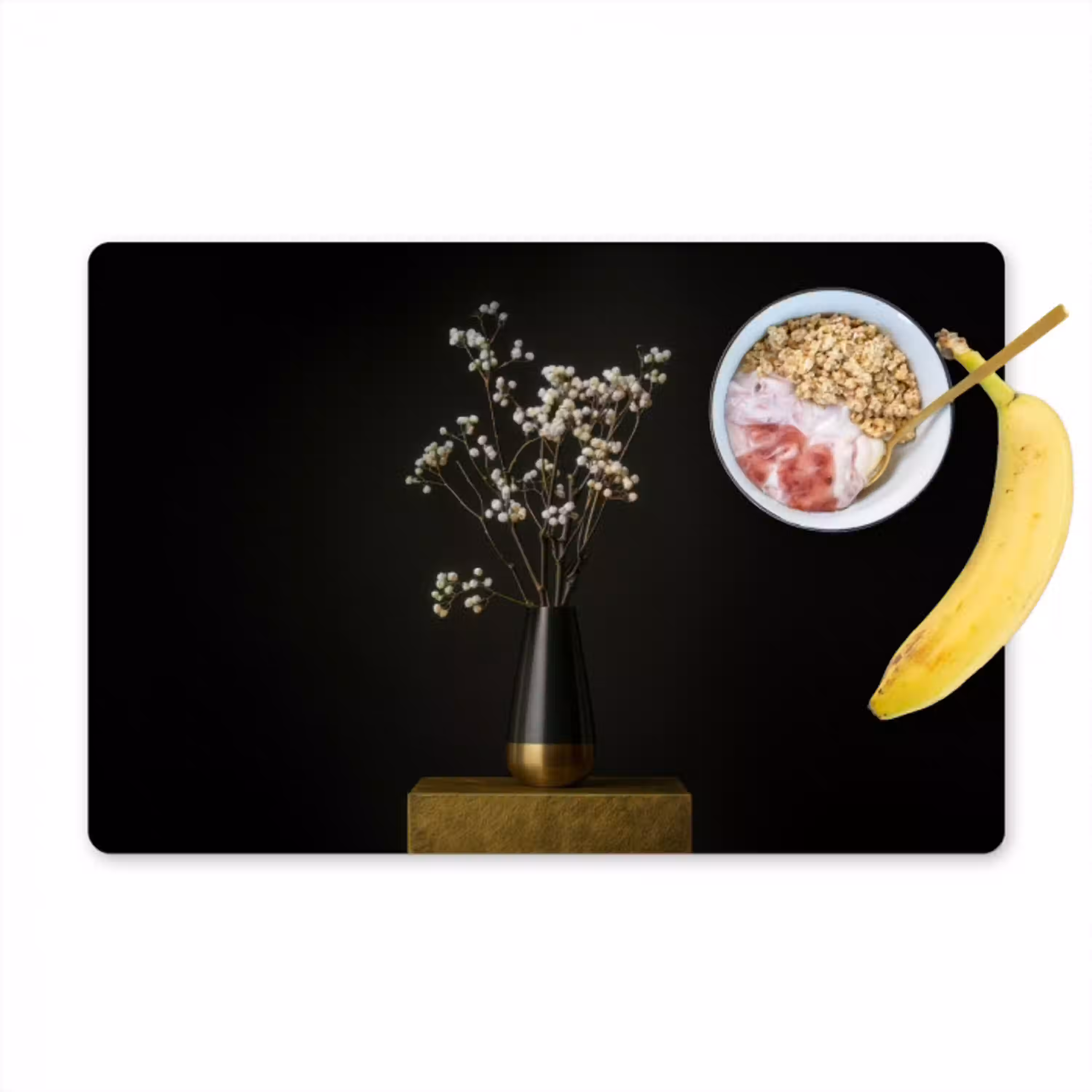 Bloembollen - Wit - Vaas - Minimalistisch Placemat vinyl groot -zzzproduct_Kitchenyeah-website