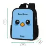 Kawai - Vogel - Blauw Rugzak - Zwart middel -productfoto_formaten
