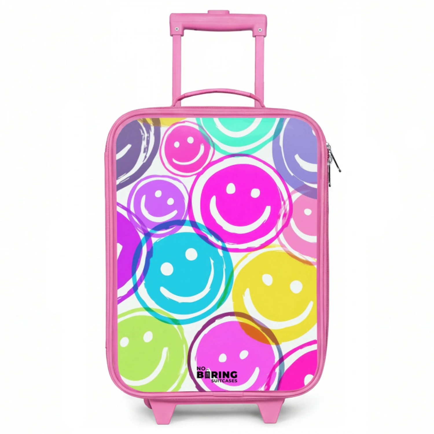 Kleurrijke glimlachexplosie Kinderkoffer - Roze klein -3d