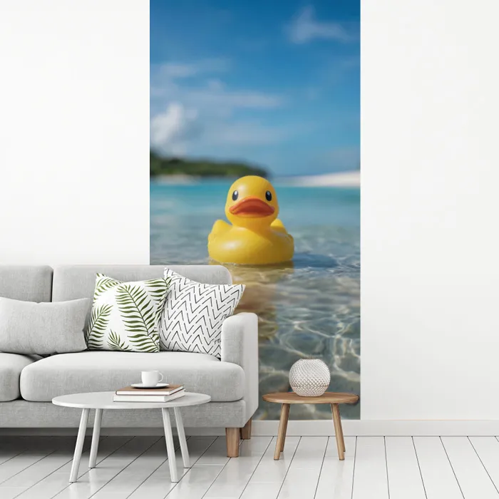 Tropisch - Badeend - geel fotobehang vinyl groot -woonkamer