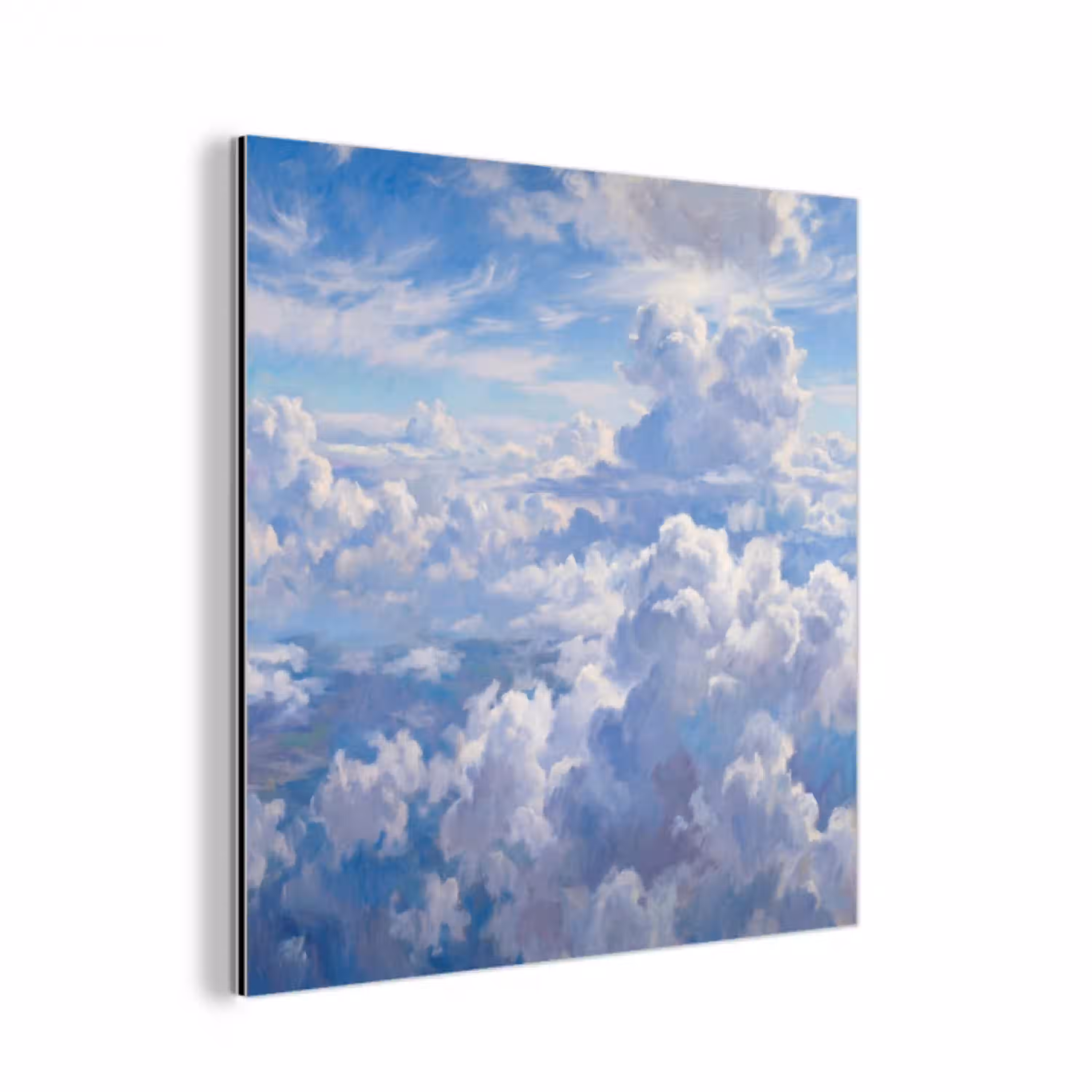 Wolken - Lucht - Natuur - Abstract - Blauw aluminium wit klein -3d