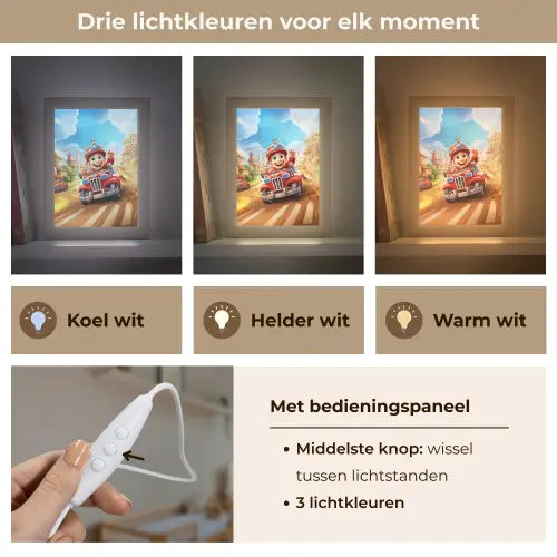 Brandweer - Jongens - Kinderen - Auto Light Box met kabel klein -USP_lichtkleurNL