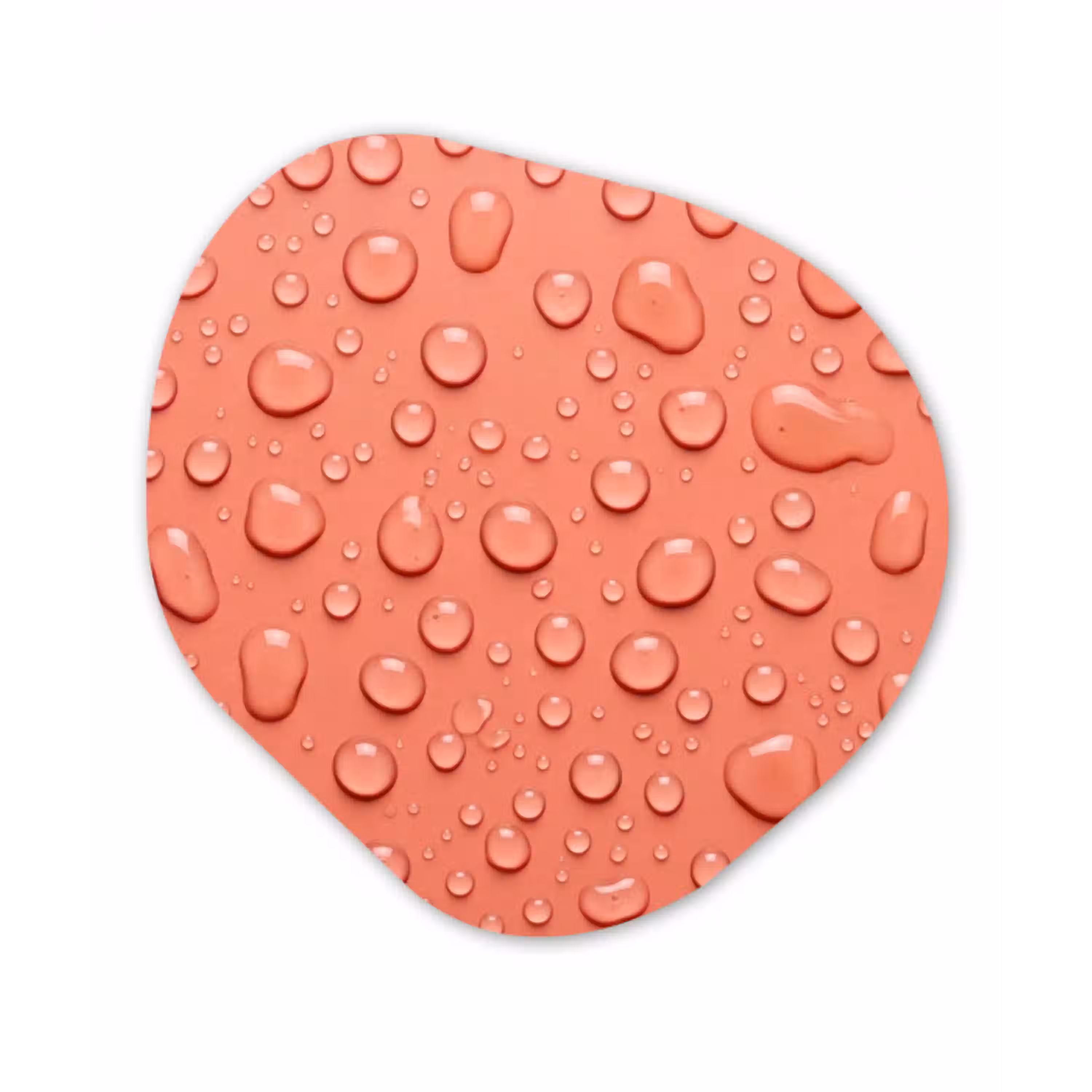 Water - Druppels - Roze Wandcirkel Organisch Aluminium middel -3d