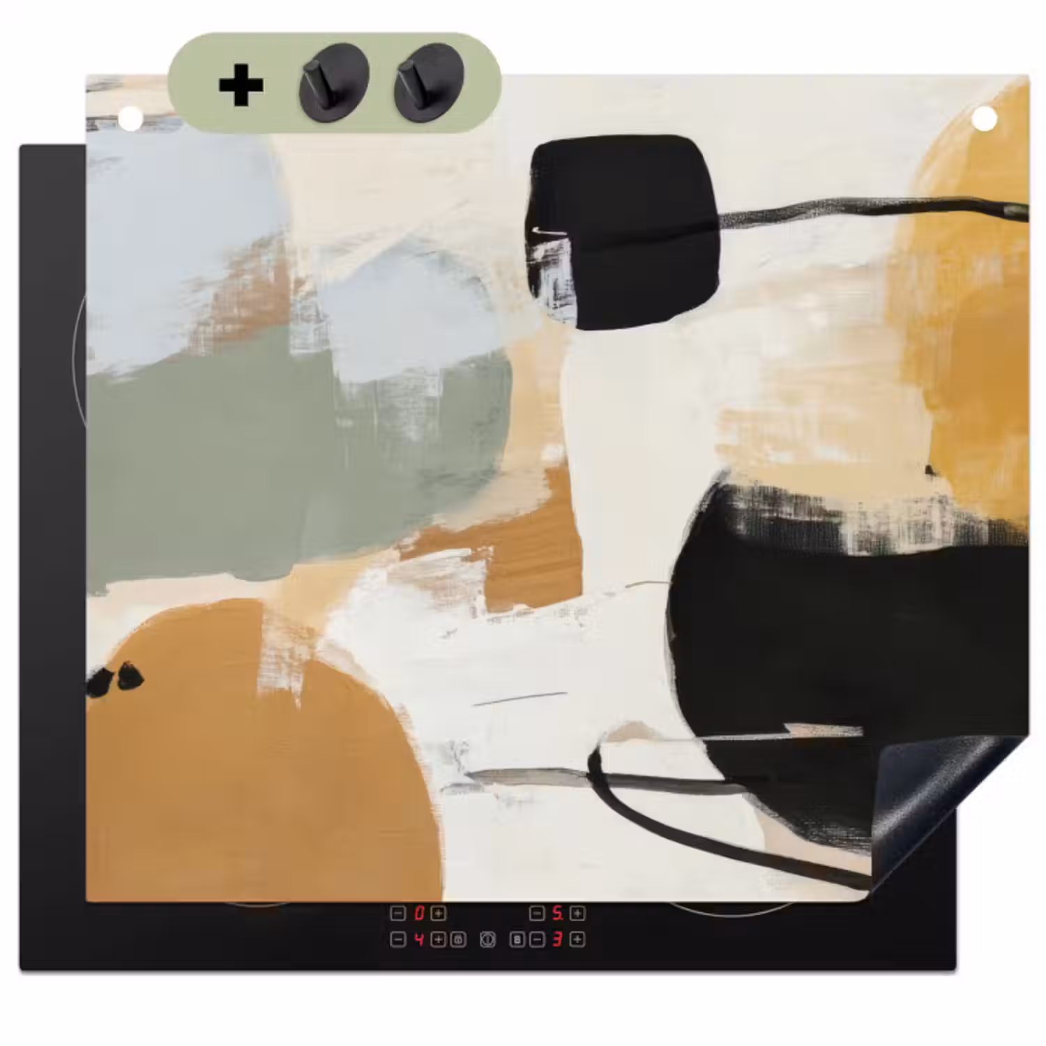 Inductie beschermer en spatscherm (2in1) - Paint - Abstract - Kleuren