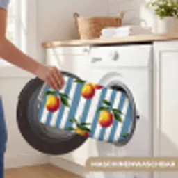 Strepen - Citroen - Blauw Badmat klein 997 -USP_WasbaarDE