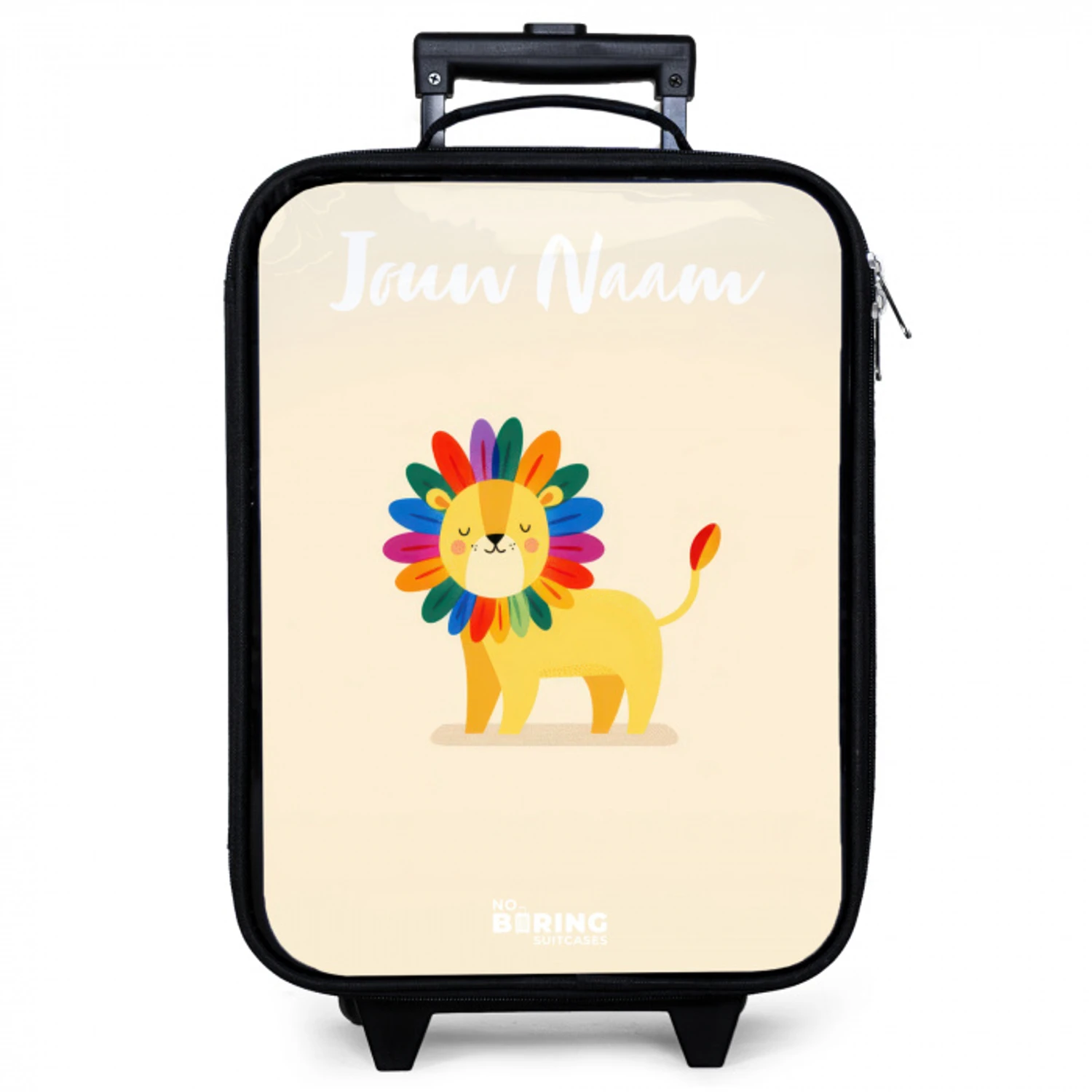 Leeuw - Manen - Kleurrijk Kinderkoffer - Zwart klein -zzz_website3d