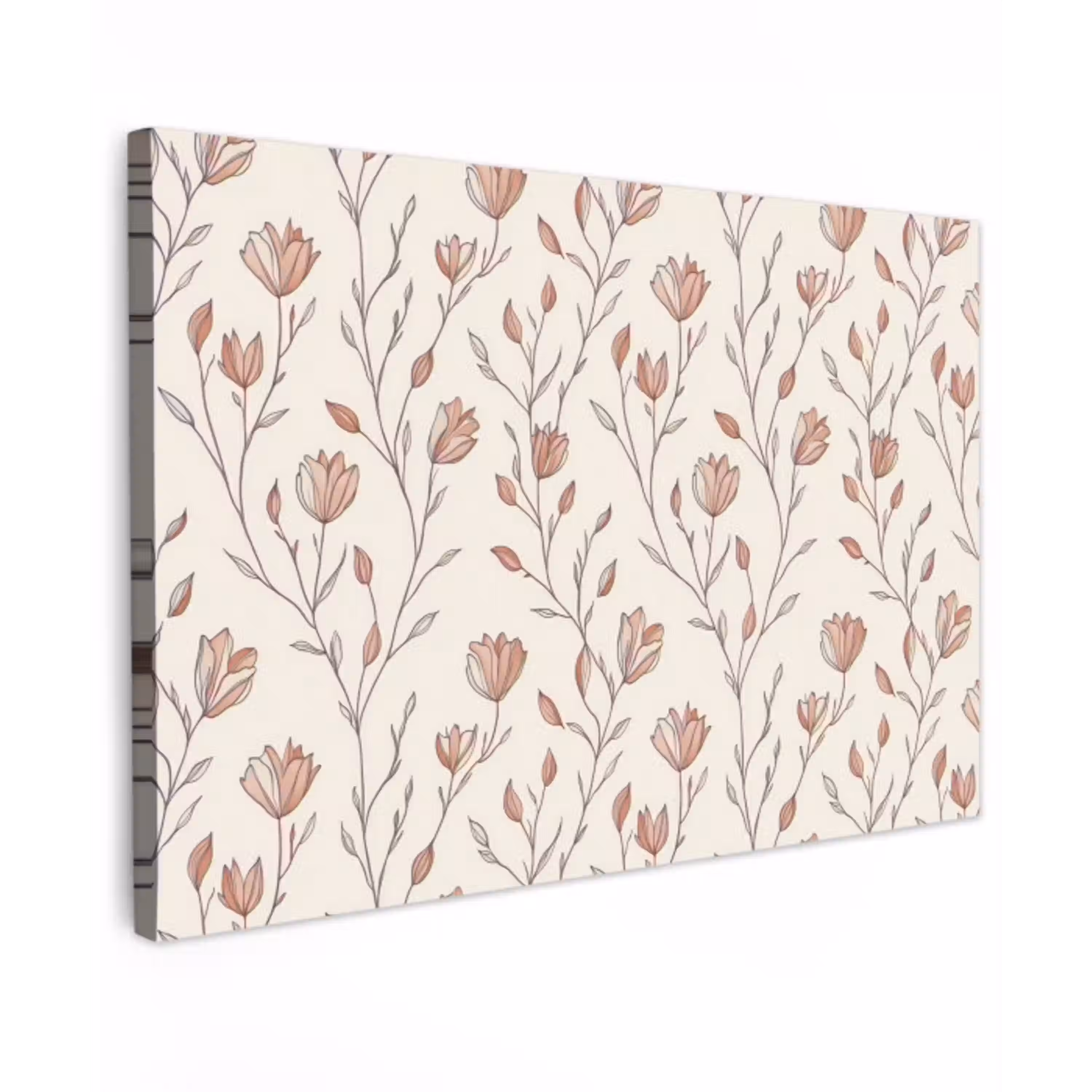Patroon - Klassiek - Roze Tuinposter op houten frame 2 cm dik klein 845 -3d