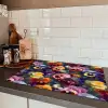 Viooltjes - Kleuren - Bloemblaadjes Inductie beschermer vinyl 3mm klein 276 -sfeer3
