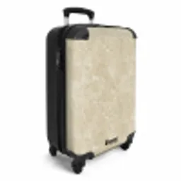 Lichtbeige - Marmer - Diffusie adering NBS - Handbagage koffer - Volwassenen Unisex middel -productfoto_3d