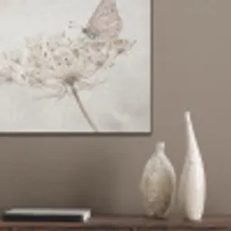Vlinder - Bloem -Natuur - Beige PET vilt klein -sfeer6_closeup