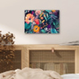 Kleurrijk - Bloemen - Kunst - Natuur - Hippie aluminium wit klein -sfeer3