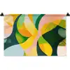 Abstract - Geel - Roze - Groen Wandkleed katoen klein -zz3d