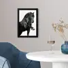 Fries - Hengst - Modern fotolijst zwart zonder passe partout klein -sfeer4