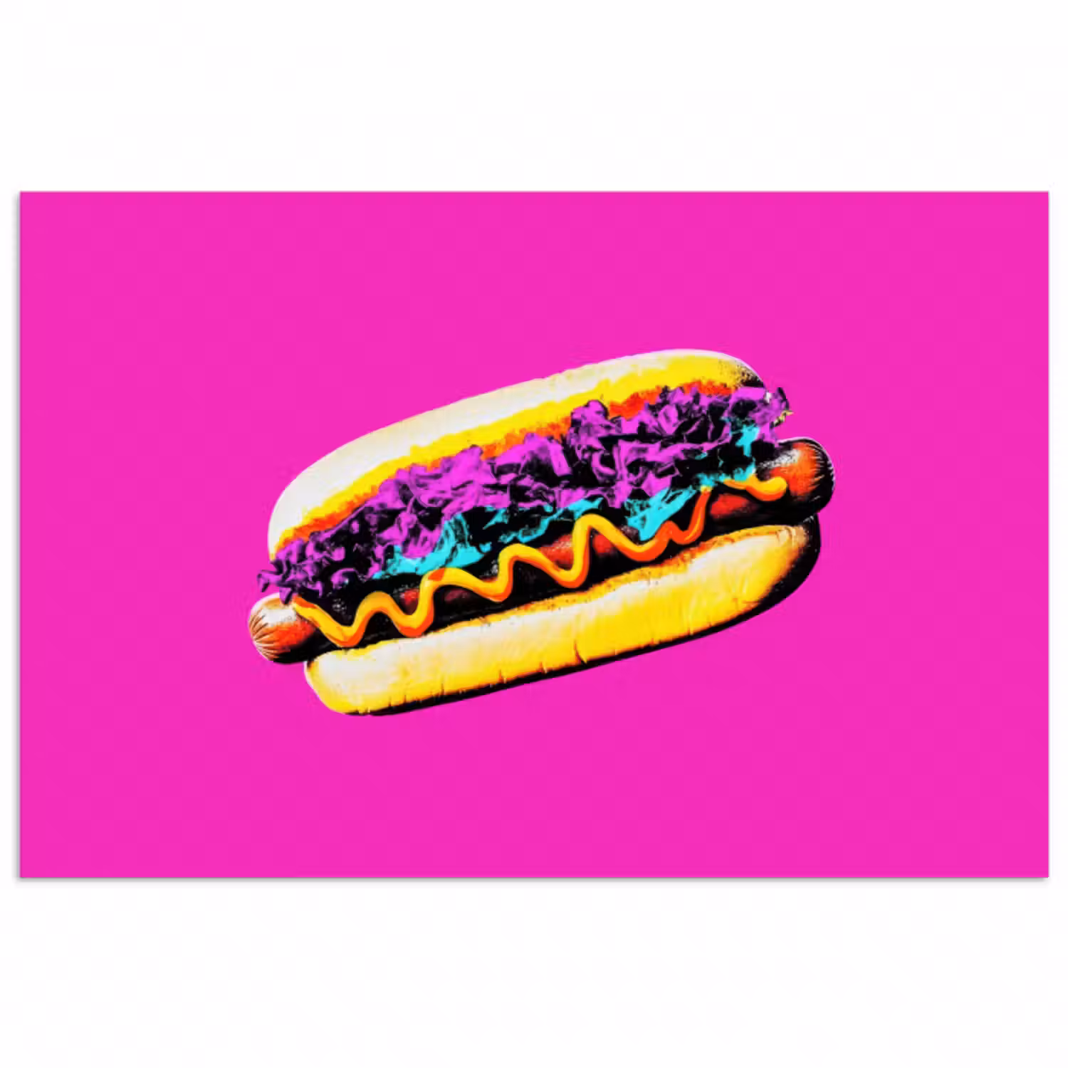 Poster - Hotdog - Rosa - Retro