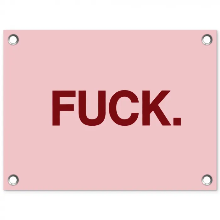 Statement - Krachtig - Roze tuinposter los doek klein -3d