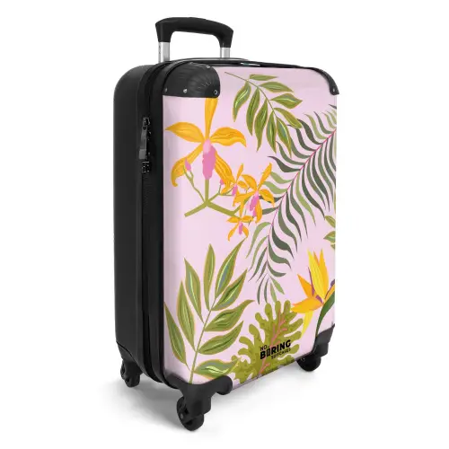 Summer memories - Tropische bladeren en bloemen NBS - Handbagage koffer - Kinderen Unisex middel -productfoto_3d