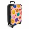 Patroon van kleurrijke smiley's NBS - Handbagage koffer - Kinderen Unisex middel -productfoto_3d