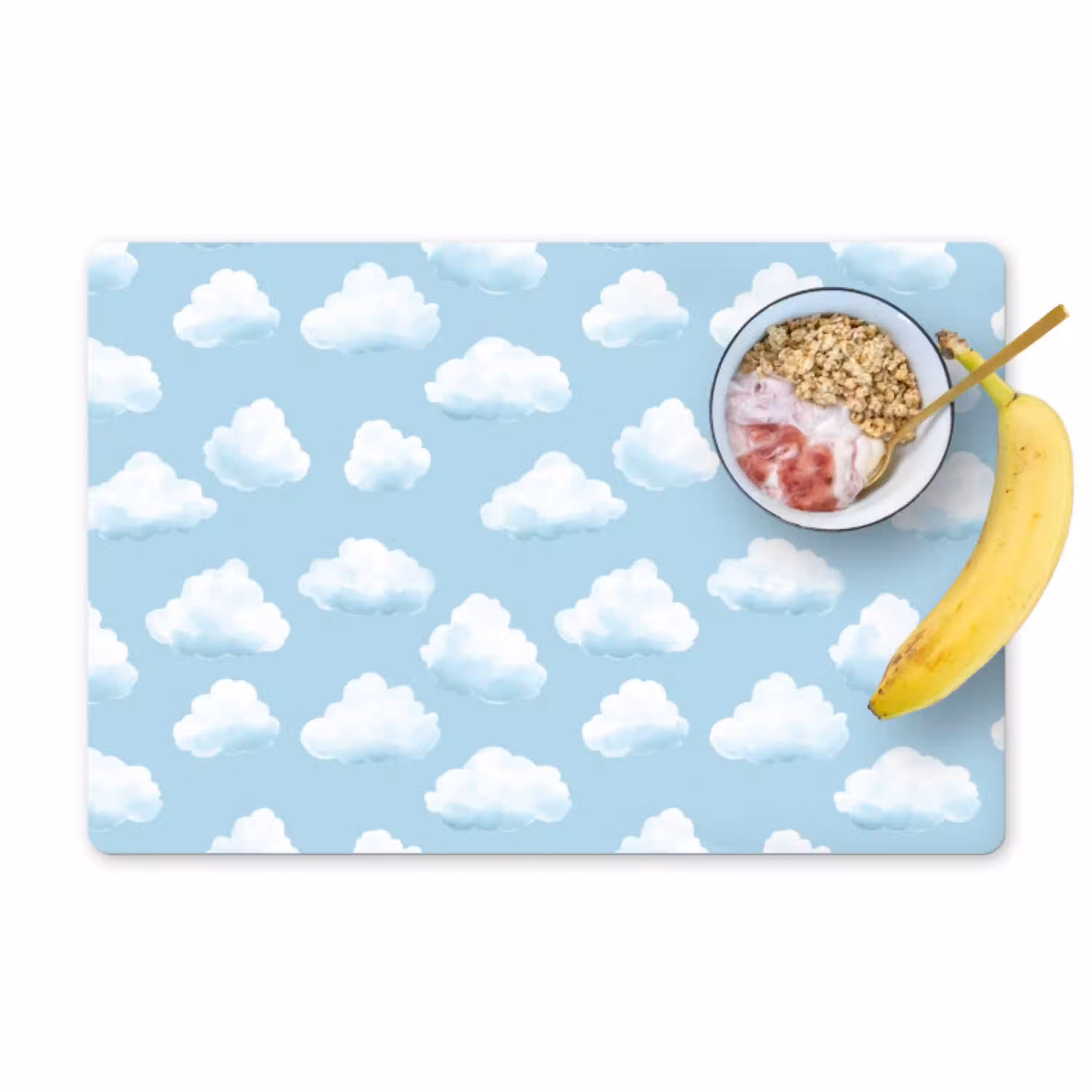 Wolken - Illustratie - Blauw Placemat vinyl groot 368 -zzzproduct_Kitchenyeah-website