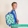Dinos - Patroon - Groen Kinderrugzak - Blauw middel -sfeer3_NL