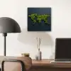 Wereldkaart - Mos -Levendig effect aluminium wit klein -sfeer5