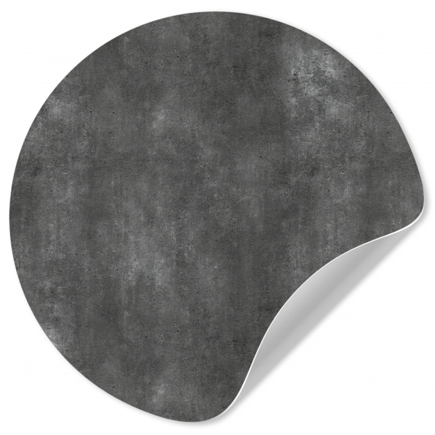 Donkergrijs - Ruw - Beton Wandcirkel behangsticker klein 186 -3d