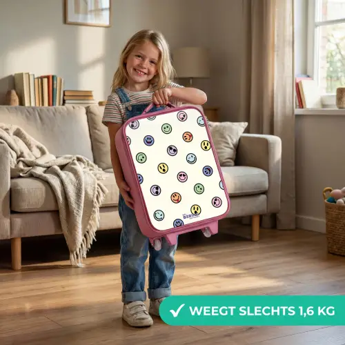 Speelse smiley-mix Kinderkoffer - Roze klein -sfeer2_NL