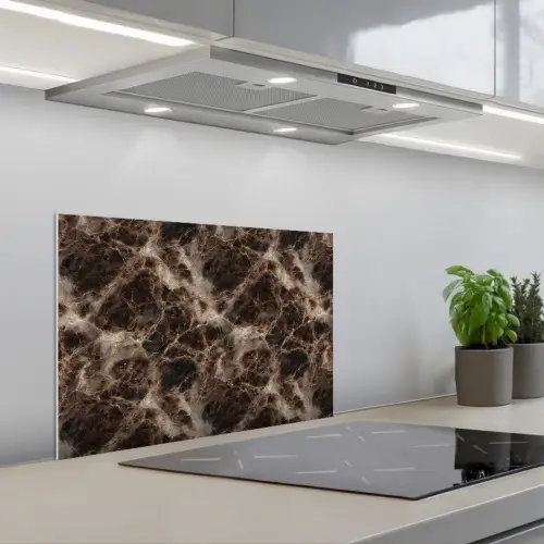 Bruin - Goud - Marmer keuken achterwand spatscherm klein 900 -3d_schuin