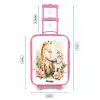 Giraffe en olifant tussen bloemen op witte achtergrond Kinderkoffer - Roze klein -productfoto_formaten