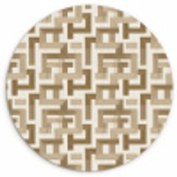 Geometrisch - Retro - Bruin Wandcirkel kunststof plaat 5mm dik klein 188 -3d