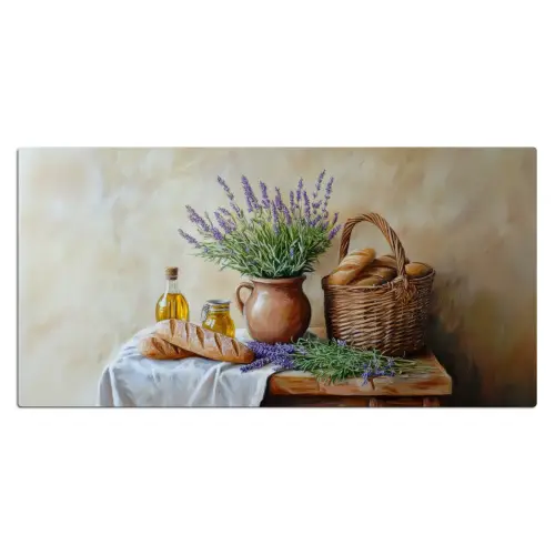Lavendel - Brood - Stilleven Muismat XXL klein -3d_leeg