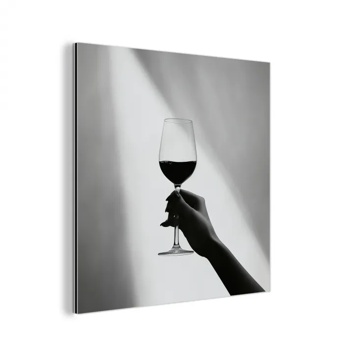 Lichtinval - Wijn - Rood - Glas aluminium wit klein -3d