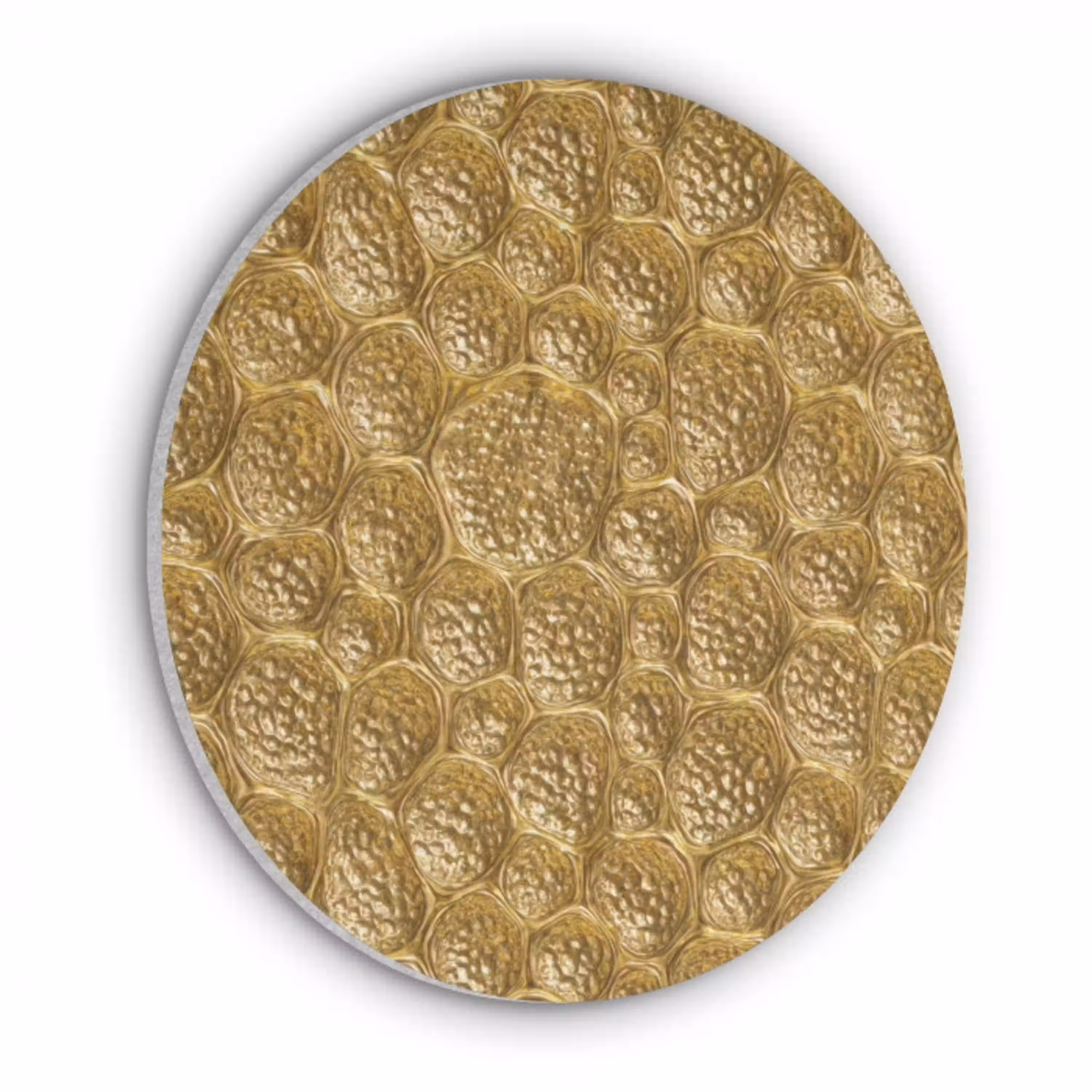 Gehamerd - Mozaïek - Antiek - Goud Akoestische PET Vilt - Rond klein 838 -3d